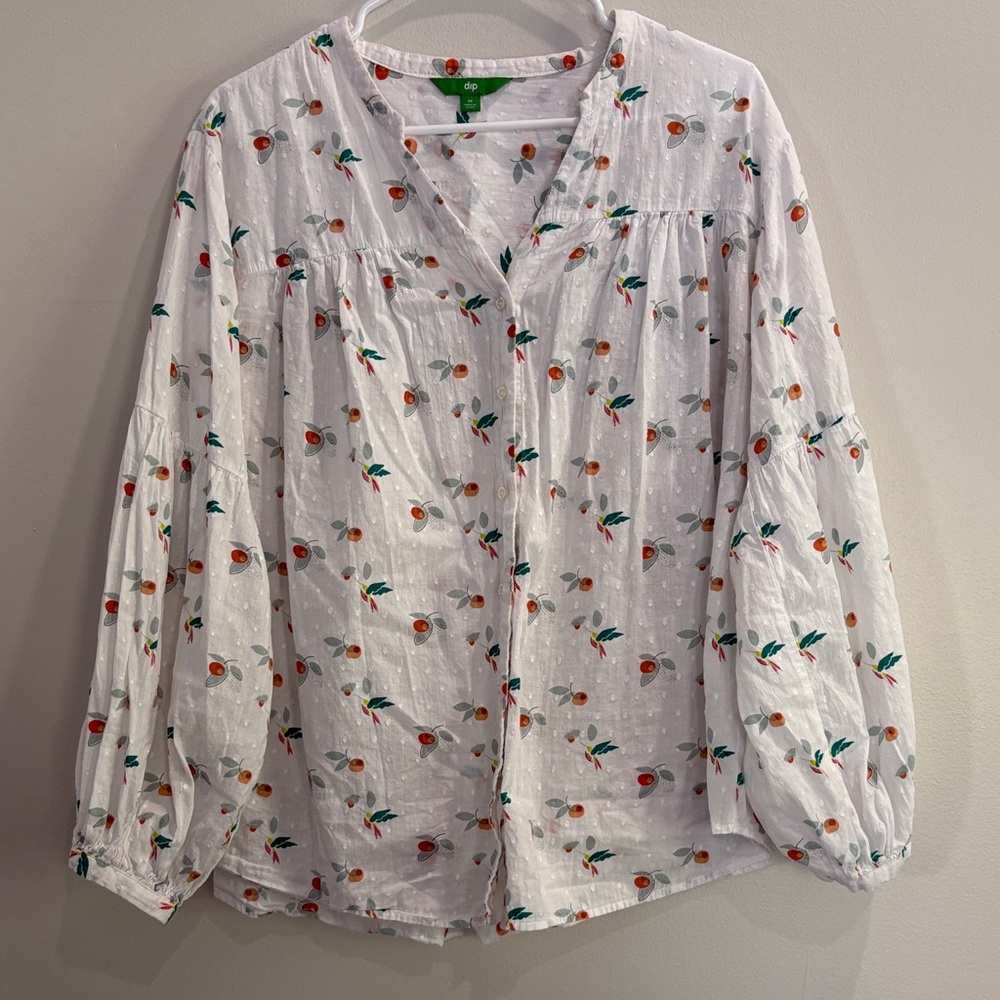 Dip White Floral Blouse